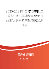 2025-2031年全球與中國二（羥乙基）椰油胺氧化物行業(yè)現(xiàn)狀調(diào)研及前景趨勢預測報告