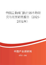 中國工業(yè)閥門執(zhí)行器市場研究與前景趨勢報(bào)告（2025-2031年）