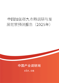 中國加氫碳九市場調(diào)研與發(fā)展前景預(yù)測報告(2025年) 中國加氫碳九市場調(diào)研與發(fā)展前景預(yù)測報告(2025年)