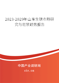 2023-2029年山東生鐵市場研究與前景趨勢報告 2023-2029年山東生鐵市場研究與前景趨勢報告
