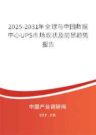 2025-2031年全球與中國(guó)數(shù)據(jù)中心UPS市場(chǎng)現(xiàn)狀及前景趨勢(shì)報(bào)告 2025-2031年全球與中國(guó)數(shù)據(jù)中心UPS市場(chǎng)現(xiàn)狀及前景趨勢(shì)報(bào)告