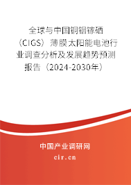 全球與中國銅銦鎵硒（CIGS）薄膜太陽能電池行業(yè)調(diào)查分析及發(fā)展趨勢預(yù)測報告（2024-2030年）