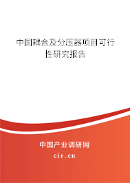 中國(guó)耦合及分壓器項(xiàng)目可行性研究報(bào)告