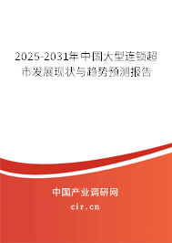 2025-2031年中國大型連鎖超市發(fā)展現狀與趨勢預測報告