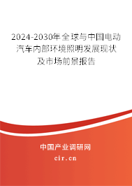 2024-2030年全球與中國電動汽車內部環(huán)境照明發(fā)展現(xiàn)狀及市場前景報告