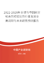 2022-2028年全球與中國航空粘合劑和密封劑行業(yè)發(fā)展全面調(diào)研與未來趨勢預(yù)測報(bào)告