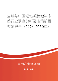 全球與中國(guó)記憶凝膠泡沫床墊行業(yè)調(diào)查分析及市場(chǎng)前景預(yù)測(cè)報(bào)告（2024-2030年）