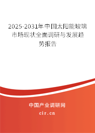 2025-2031年中國太陽能玻璃市場現(xiàn)狀全面調(diào)研與發(fā)展趨勢報(bào)告