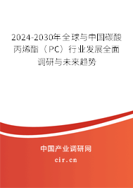 2024-2030年全球與中國碳酸丙烯酯（PC）行業(yè)發(fā)展全面調研與未來趨勢