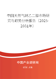 中國天然氣制乙二醇市場研究與趨勢分析報(bào)告（2025-2031年）