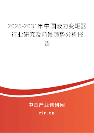 2025-2031年中國液力變矩器行業(yè)研究及前景趨勢分析報(bào)告