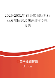 2025-2031年斜臥式貼標(biāo)機(jī)行業(yè)發(fā)展回顧及未來(lái)走勢(shì)分析報(bào)告