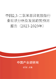 中國2,3-二氯苯基異氰酸酯行業(yè)現(xiàn)狀分析及發(fā)展趨勢預測報告（2023-2029年）