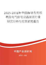 2025-2031年中國(guó)車輛專用照明及電氣信號(hào)設(shè)備裝置行業(yè)研究分析與前景趨勢(shì)報(bào)告