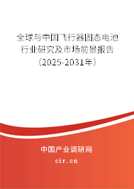 全球與中國飛行器固態(tài)電池行業(yè)研究及市場前景報告（2025-2031年）