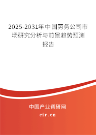 2025-2031年中國勞務公司市場研究分析與前景趨勢預測報告