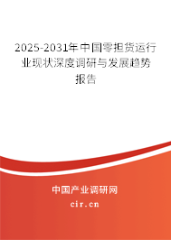 2025-2031年中國(guó)零擔(dān)貨運(yùn)行業(yè)現(xiàn)狀深度調(diào)研與發(fā)展趨勢(shì)報(bào)告