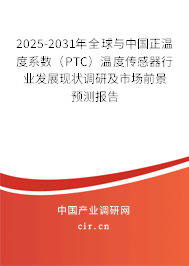 2025-2031年全球與中國正溫度系數(shù)（PTC）溫度傳感器行業(yè)發(fā)展現(xiàn)狀調(diào)研及市場前景預測報告