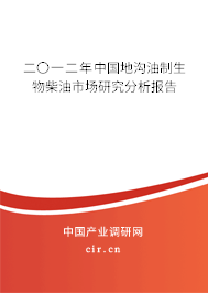 二〇一二年中國地溝油制生物柴油市場(chǎng)研究分析報(bào)告