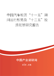 中國(guó)汽車租賃“十一五”期間運(yùn)行形勢(shì)及“十二五”投資前景研究報(bào)告