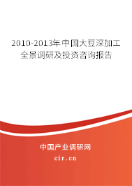 2010-2013年中國大豆深加工全景調(diào)研及投資咨詢報(bào)告 2010-2013年中國大豆深加工全景調(diào)研及投資咨詢報(bào)告
