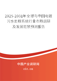 2025-2031年全球與中國(guó)電鍍污水處理系統(tǒng)行業(yè)市場(chǎng)調(diào)研及發(fā)展前景預(yù)測(cè)報(bào)告