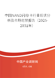 中國NAND閃存卡行業(yè)現(xiàn)狀分析及市場前景報告（2025-2031年）