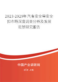2023-2029年汽車(chē)安全帶安全扣市場(chǎng)深度調(diào)查分析及發(fā)展前景研究報(bào)告