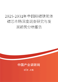 2025-2031年中國(guó)軟磁鐵氧體磁芯市場(chǎng)深度調(diào)查研究與發(fā)展趨勢(shì)分析報(bào)告