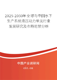 2025-2030年全球與中國水下生產(chǎn)系統(tǒng)液壓動力單元行業(yè)發(fā)展研究及市場前景分析