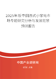 2025年版中國西式小家電市場專題研究分析與發(fā)展前景預測報告