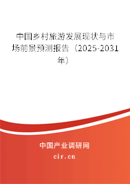 中國鄉(xiāng)村旅游發(fā)展現(xiàn)狀與市場前景預測報告（2025-2031年）