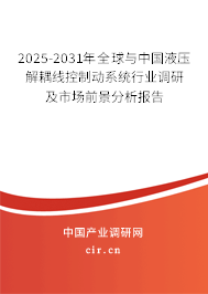 2025-2031年全球與中國液壓解耦線控制動系統(tǒng)行業(yè)調(diào)研及市場前景分析報告