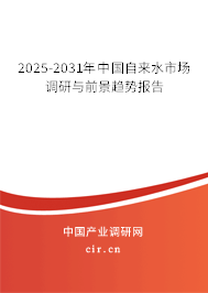 2025-2031年中國自來水市場調(diào)研與前景趨勢報告 2025-2031年中國自來水市場調(diào)研與前景趨勢報告