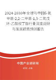 2024-2030年全球與中國6-氰甲基-2,2-二甲基-1,3-二氧戊環(huán)-乙酸叔丁酯行業(yè)深度調(diào)研與發(fā)展趨勢預(yù)測報(bào)告