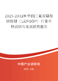 2025-2031年中國二氟雙草酸磷酸鋰（LiDFBOP）行業(yè)市場調(diào)研與發(fā)展趨勢報告
