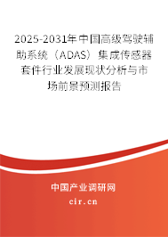 2025-2031年中國(guó)高級(jí)駕駛輔助系統(tǒng)（ADAS）集成傳感器套件行業(yè)發(fā)展現(xiàn)狀分析與市場(chǎng)前景預(yù)測(cè)報(bào)告