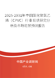 2025-2031年中國氯化聚氯乙烯（CPVC）行業(yè)現(xiàn)狀研究分析及市場前景預(yù)測報告