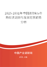 2025-2031年中國迷你ktv市場現(xiàn)狀調(diào)研與發(fā)展前景趨勢分析