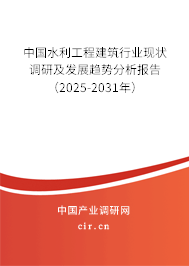 中國水利工程建筑行業(yè)現(xiàn)狀調(diào)研及發(fā)展趨勢分析報告（2025-2031年）
