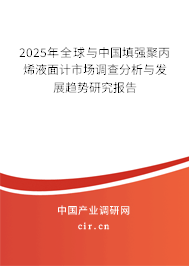 2025年全球與中國(guó)填強(qiáng)聚丙烯液面計(jì)市場(chǎng)調(diào)查分析與發(fā)展趨勢(shì)研究報(bào)告