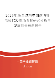 2025年版全球與中國透明導電膜TCO市場專題研究分析與發(fā)展前景預測報告