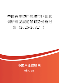中國再生塑料顆粒市場現(xiàn)狀調(diào)研與發(fā)展前景趨勢分析報告（2025-2031年）