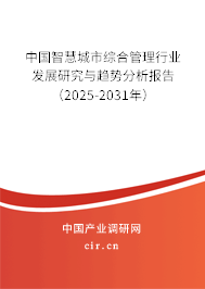 中國(guó)智慧城市綜合管理行業(yè)發(fā)展研究與趨勢(shì)分析報(bào)告（2025-2031年）