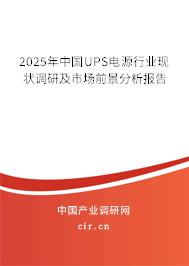 2025年中國UPS電源行業(yè)現(xiàn)狀調研及市場前景分析報告 2025年中國UPS電源行業(yè)現(xiàn)狀調研及市場前景分析報告