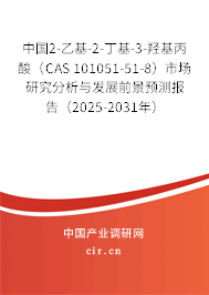 中國(guó)2-乙基-2-丁基-3-羥基丙酸（CAS 101051-51-8）市場(chǎng)研究分析與發(fā)展前景預(yù)測(cè)報(bào)告（2025-2031年）