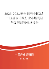 2025-2031年全球與中國(guó)2,3-二巰基琥珀酸行業(yè)市場(chǎng)調(diào)研與發(fā)展趨勢(shì)分析報(bào)告