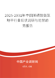 2025-2031年中國(guó)苯磺酸氨氯地平行業(yè)現(xiàn)狀調(diào)研與前景趨勢(shì)報(bào)告