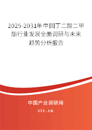 2025-2031年中國(guó)丁二酸二甲酯行業(yè)發(fā)展全面調(diào)研與未來(lái)趨勢(shì)分析報(bào)告