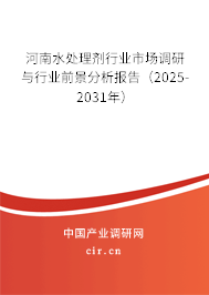 河南水處理劑行業(yè)市場調(diào)研與行業(yè)前景分析報告（2025-2031年）